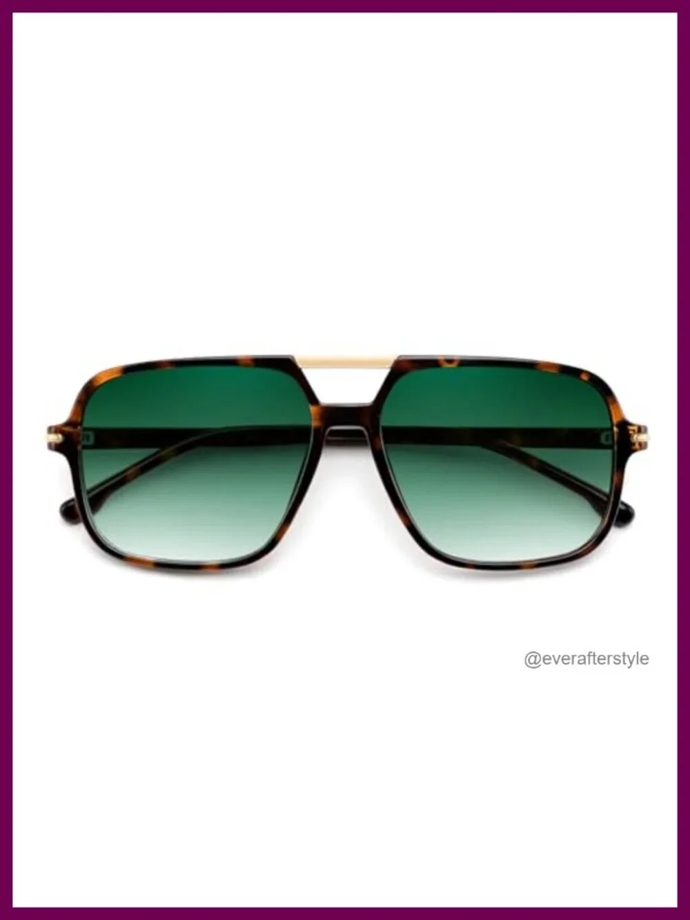 70s Retro Aviator Sunglasses UV400 Wrap Around Square Frame